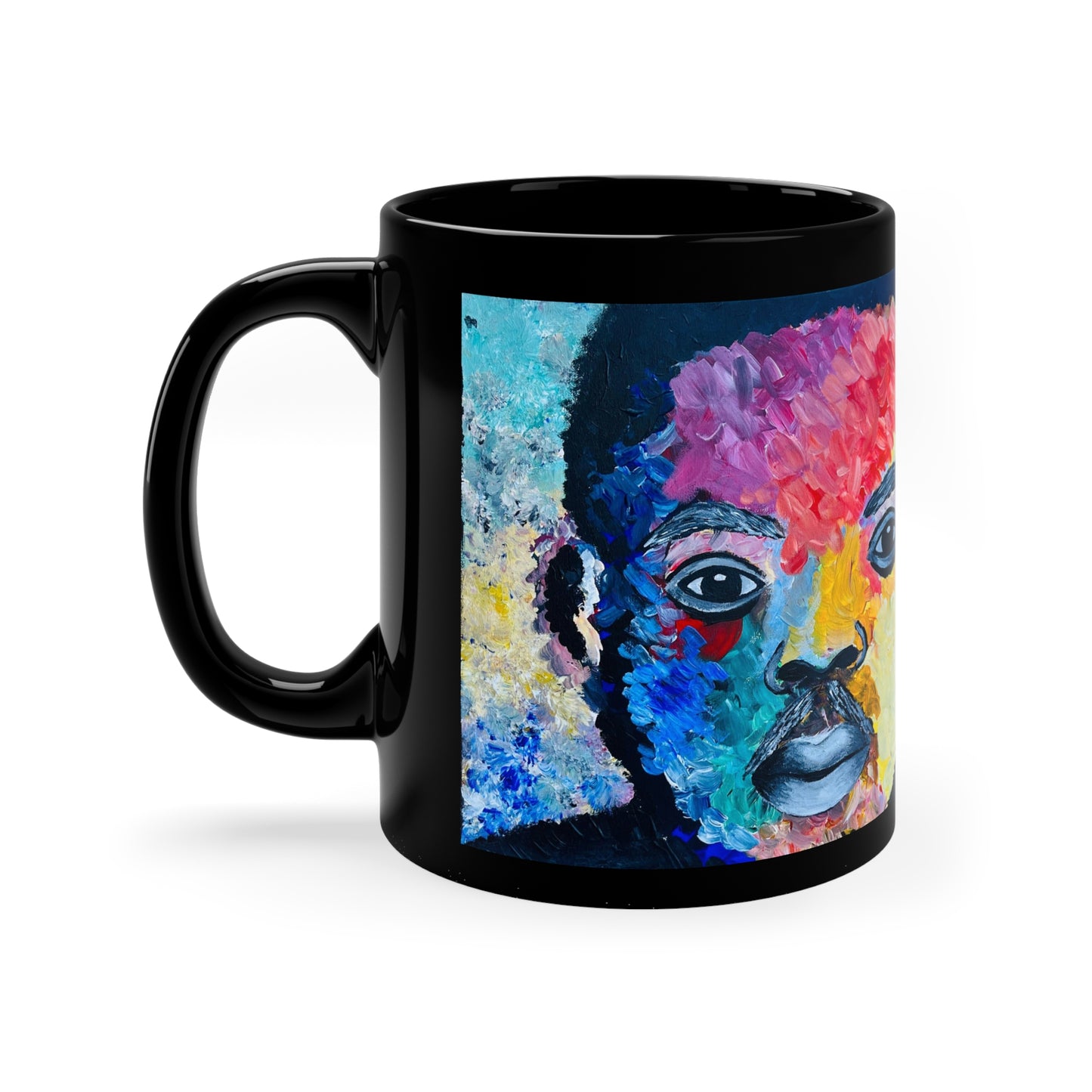 11oz Black Mug: "Rainbow MLK Jr." collected by Pat Taylor Fine Art Collectables