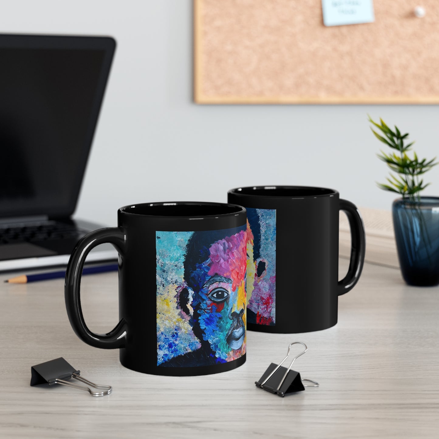 11oz Black Mug: "Rainbow MLK Jr." collected by Pat Taylor Fine Art Collectables